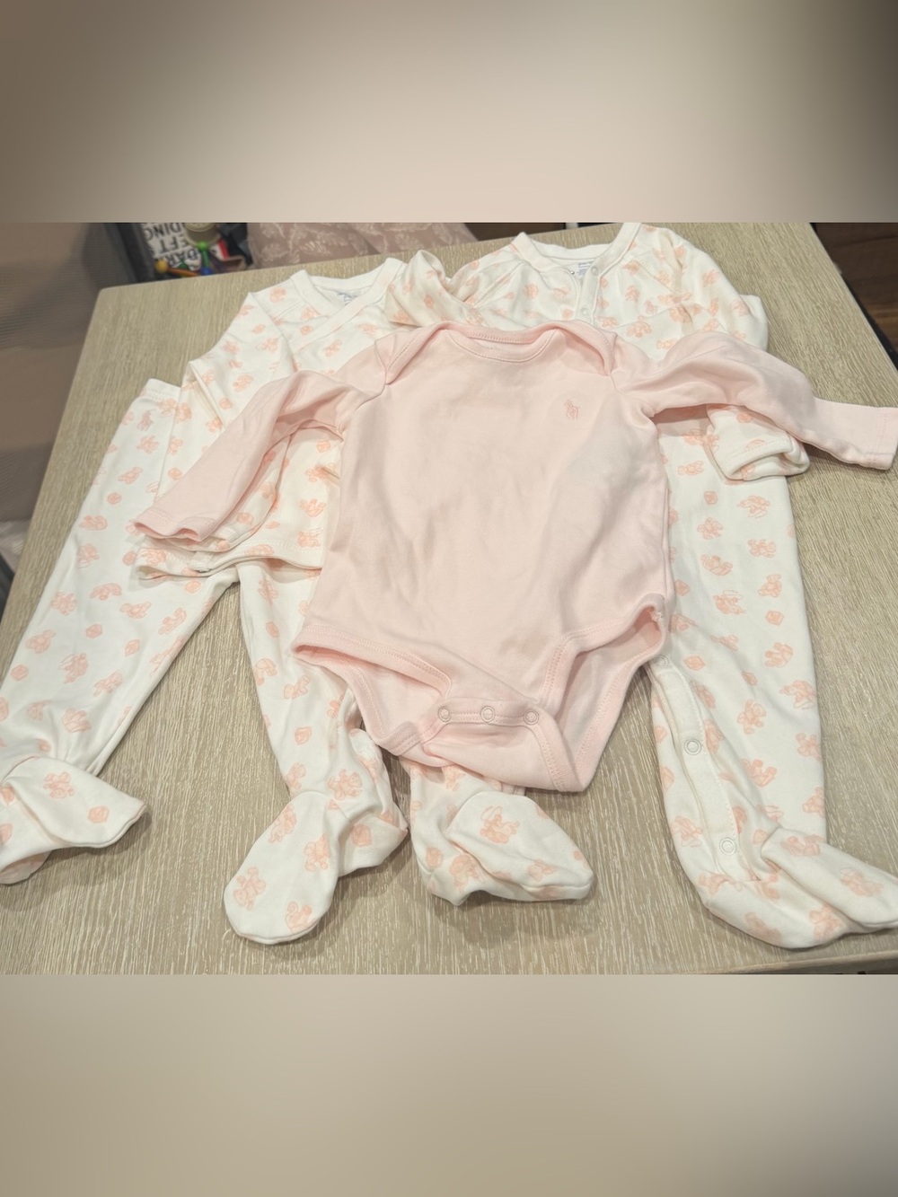 Four Piece Ralph Lauren Layette Set mostly NWOT